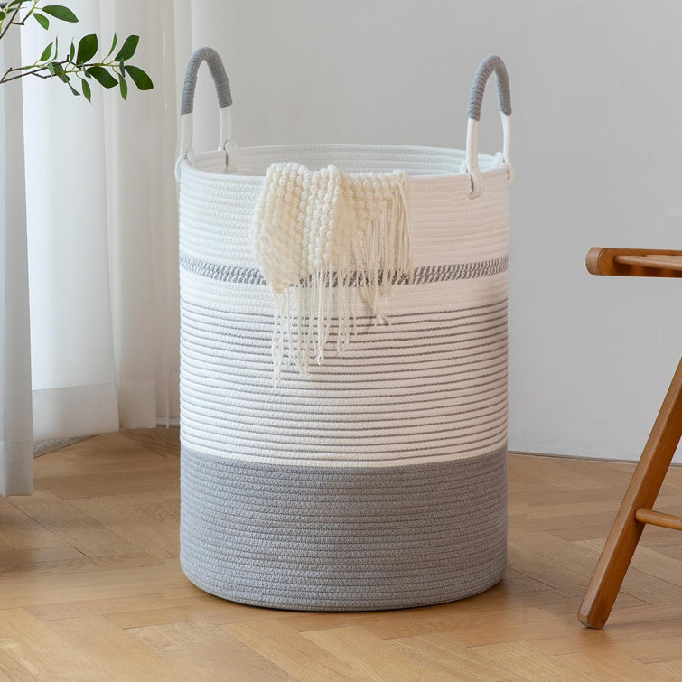 Ebern Designs Fabric Laundry Basket with Handles Wayfair Canada